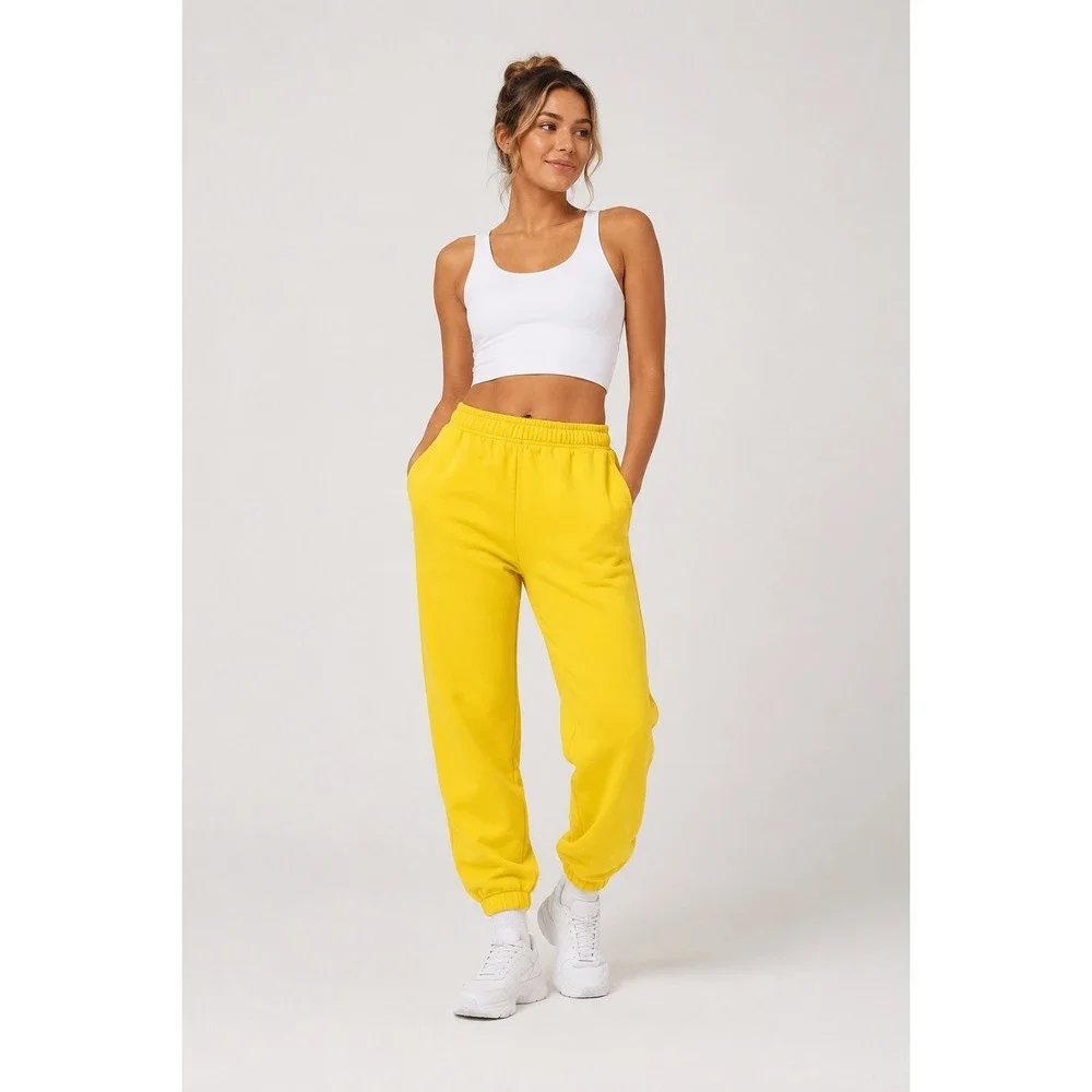 Lululemon Scuba Oversized Jogger Yellow Fleece Sweatpants XS LW5GLUS